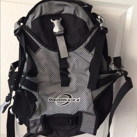 Black and Grey Rollerblade Skating Backpack Bag - Picture 1 of 6